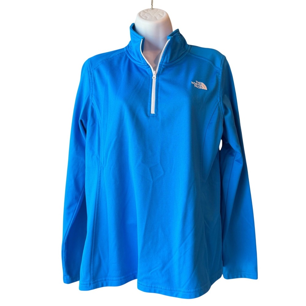 The North Face Women's Size Large Blue Quarter Zip Fleece Pullover Performance